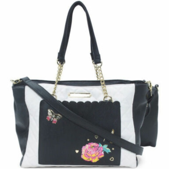 Betsey Johnson Handbags - Betsey Johnson ROSE & BUTTERFLY SATCHEL